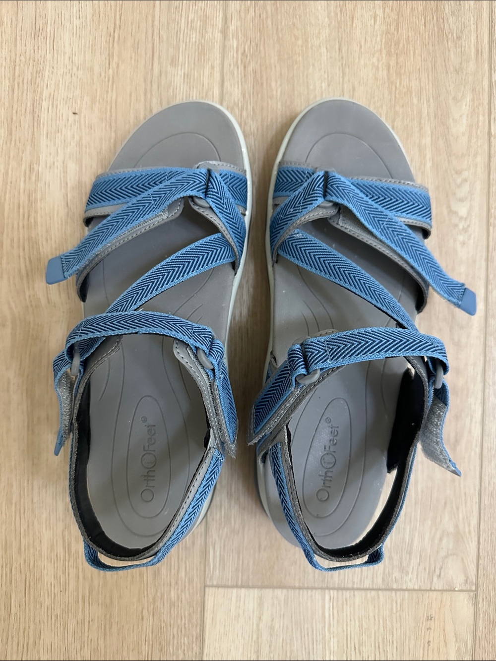 Orthofeet Comfort Strappy Blue Women's Sandals
